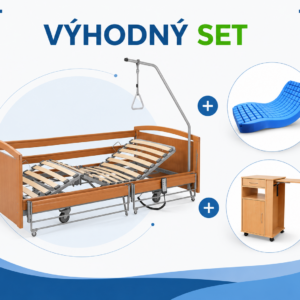 VÝHODNÝ SET: Polohovací postel Bock Domiflex 2 | Zdravotní matrace | Noční stolek Hermann